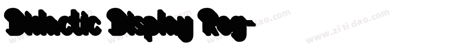 Didactic Display Reg字体转换